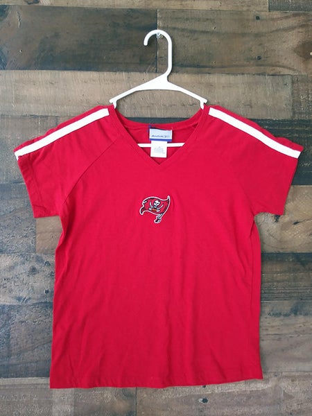 NFL Team Apparel Tampa Bay Buccaneers V-Neck Red Youth Shirt Tee