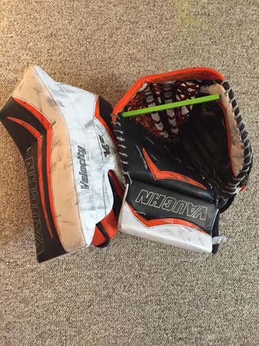 Velocity V6 Goalie Glove & Blocker Regular Senior Pro Stock Used