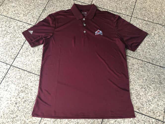 New ADIDAS NHL Colorado Avalanche Team Issued Golf Polo Shirt ( s, m. xl, xxl)