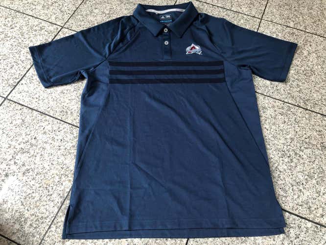 New ADIDAS NHL Colorado Avalanche Team Issued Golf Polo Shirt (s, m,  xxl)
