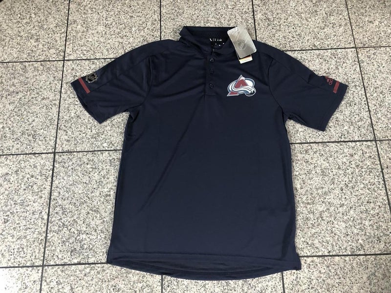 New ADIDAS NHL Colorado Avalanche Team Issue Golf Polo Shirt