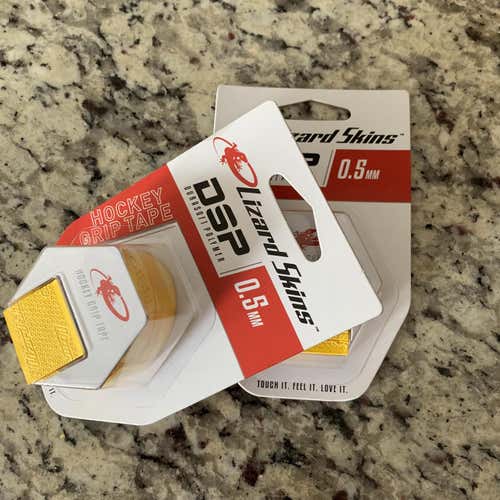 *NEW* Yellow Lizard Skin Hockey Grips (2 Grip Bundle)