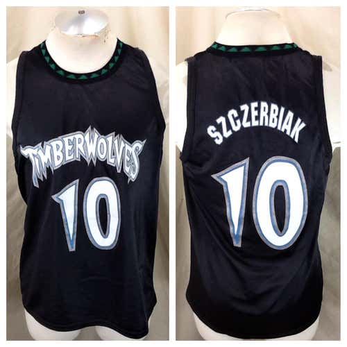 Vintage 90's Minnesota Timberwolves (Med/Large) Wally Szczerbiak #10 Wolves NBA Promo Jersey