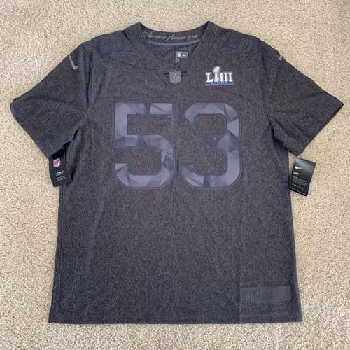NWT! Nike Super Bowl LIII 53 Limited Stiched Jersey Size L Falcons/Patriots