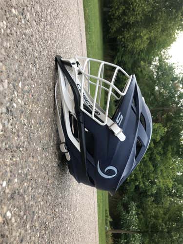 Matte Blue Cascade S Lacrosse Helmet - Quinnipiac University