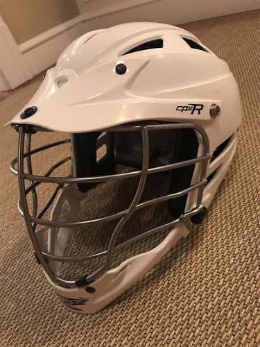 New CPX-R White Helmet Chrome Facemask