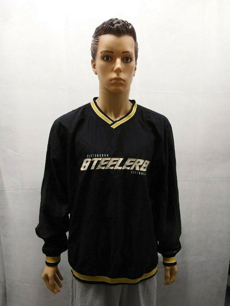 REEBOK NFL Embroidered Pittsburgh Steelers Hoodie Mens L Large