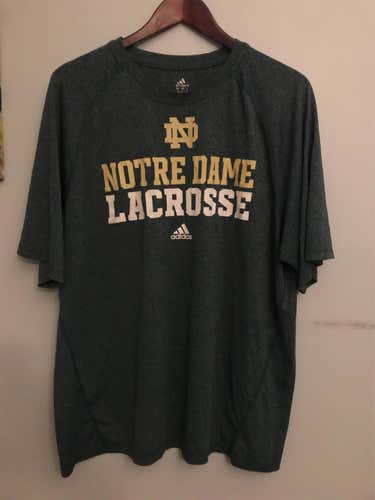 Notre Dame Lacrosse Team Issued Vintage Adidas Shooter Shirt XL