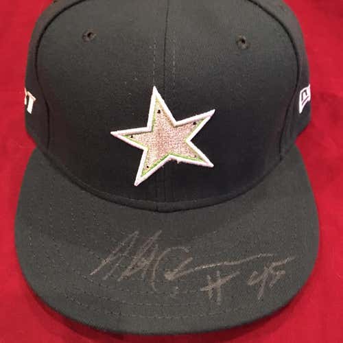 Alex Colome 2010 Midwest League All Star Game MiLB Used Worn Signed Autographed New Era Hat