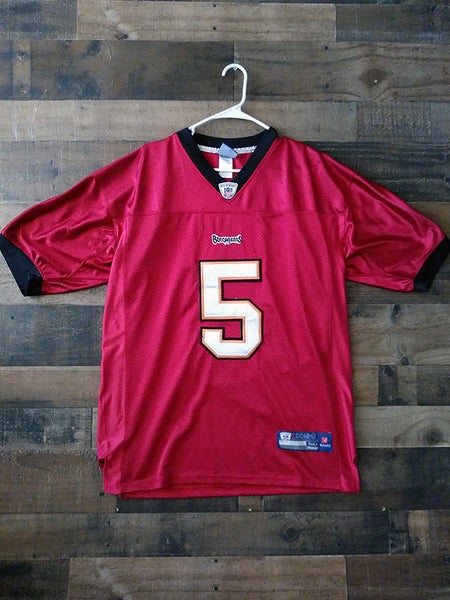 Reebok Onfield NFL Football TAMPA BAY BUCCANEERS Red #5 Josh Freeman  Embroidered Player Jersey