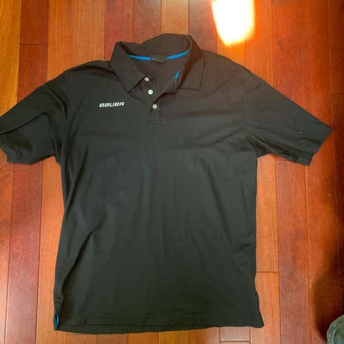 Bauer Hockey Polo Shirt Men's XXL Black