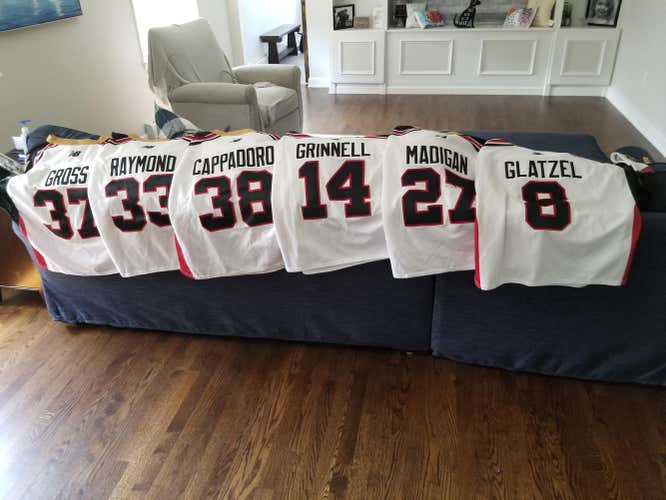 MLL Game used Jersey # 32, 37, 38, and 44