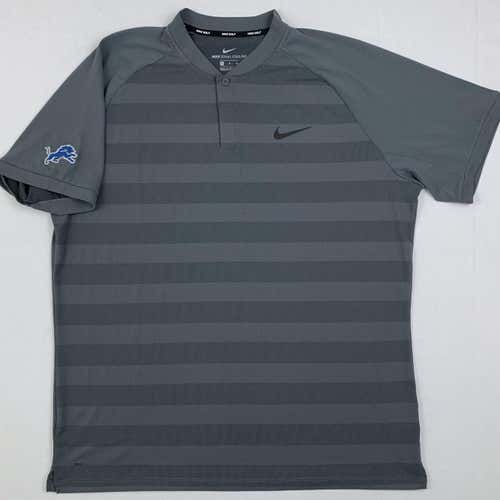 Nike Zonal Cooling Detroit Lions Logo Golf Momentum Blade Polo Shirt XL 933318-021