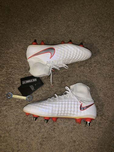 New Nike Magista Obra II Elite SG-Pro Soccer Cleats White AH7403-108 Size 7.5