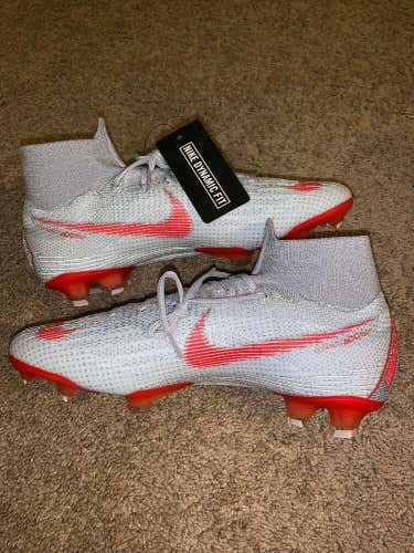 Nike Superfly 6 Elite FG ACC Soccer Cleats Grey Crimson AH7365-060 Boys Size 5.5