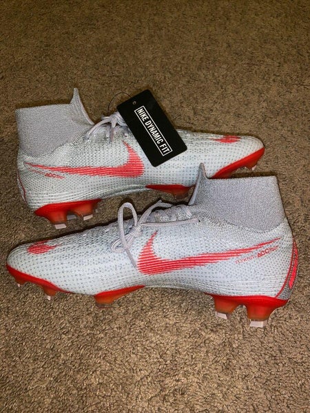 Nike Superfly 6 Elite FG ACC Soccer Cleats Grey Crimson AH7365-060 Boys Size 5.5