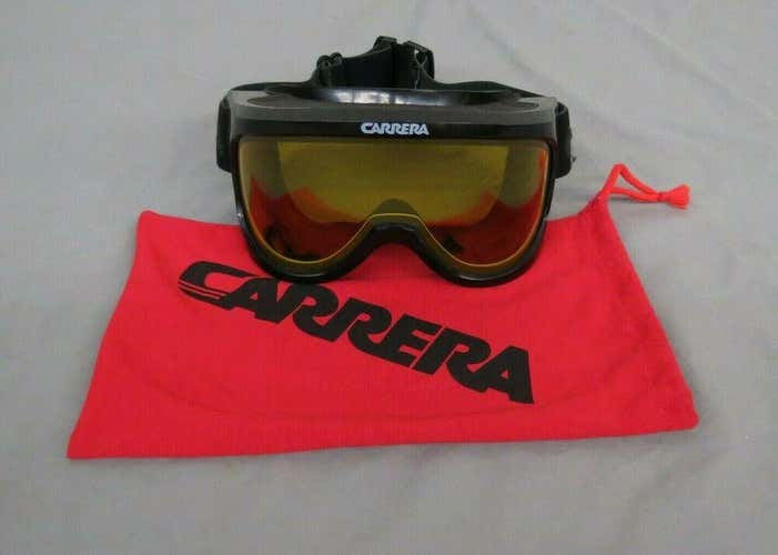 Vtg Carrera Focus Carbonflex Ultrasight Yellow Polarized Ski/Snowboard Goggles