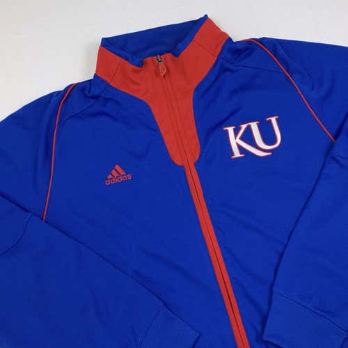 Adidas University Of Kansas Jayhawks Warm Up Jacket Large