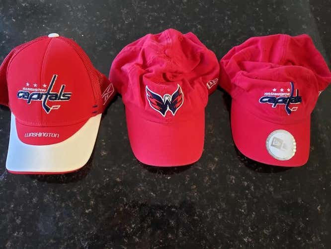 Washington capital hats and REI shirts