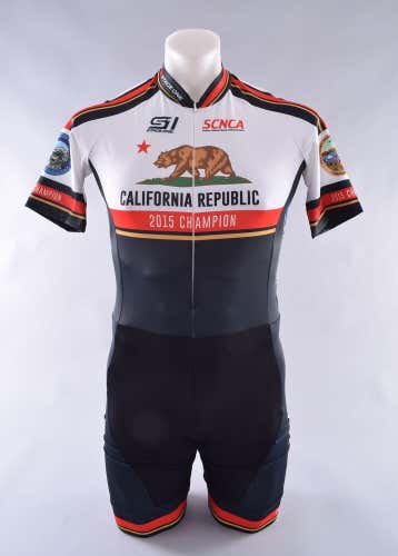 StageOne SCNCA 2015 Race TT Skin Suit SS Men's Large Cycling Bike Speedsuit