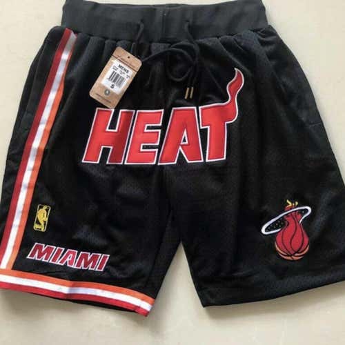 Vintage Miami Heat Just Don Black Fully Stitched Shorts