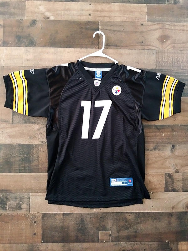 VTG Reebok NFL Pittsburgh Steelers Ben Roethlisberger #7 Black Jersey Mens  S