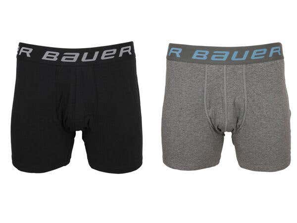 Bauer Hockey Boxer Briefs Underwear - Gray Small *NEW*