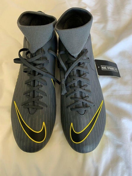 NEW 10.5 Nike Men Soccer Cleat Mercurial Superfly 6 Academy MG Grey AH7362-070