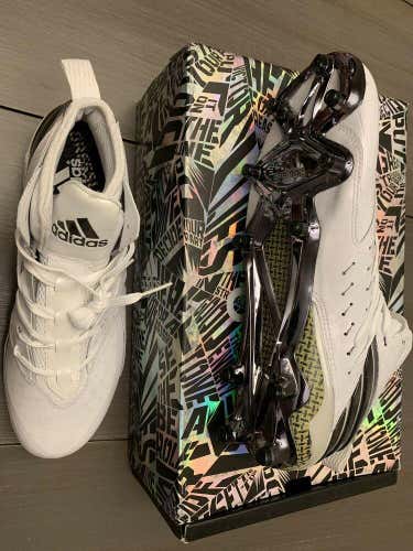 NEW ADIDAS Freak X Kevlar Mid Men's Football Cleats White AQ7371 Size 10.5