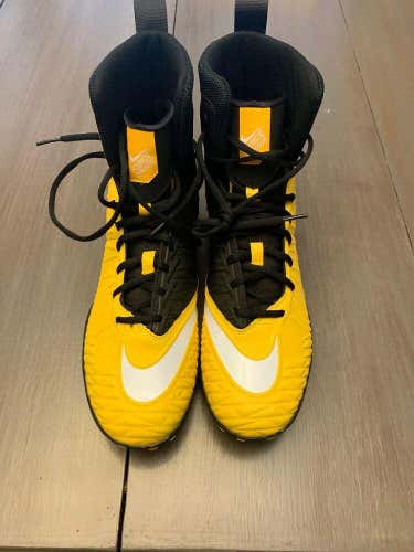Nike Force Savage Yellow/Black Mens Football Cleats Hightop Size 10 (880140 710)