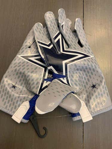 NEW Nike Vapor Fly NFL Dallas Cowboys Football WR Player Gloves PGF397 091 Sz M
