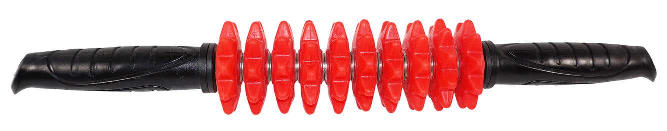 RED SPIKE ROLLER BAR - SPORTS DEEP TISSUE MASSAGER FOR MUSCLES USED