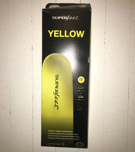 Used Superfeet Yellow Ice Hockey Skates 8.0D (2 pairs!)