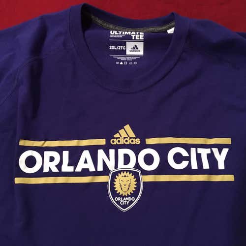 New Orlando City MLS Purple Adidas Long-Sleeve T-Shirt XXL 2XL