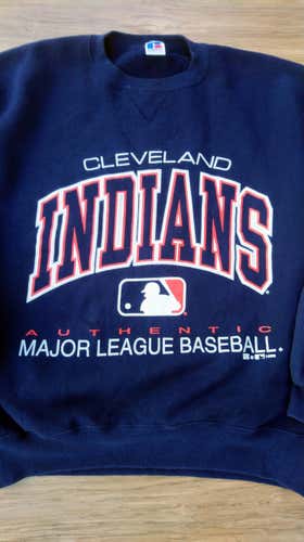 Cleveland Indians 90's Vintage Sweatshirt Size Adult Large SUPER CLEAN