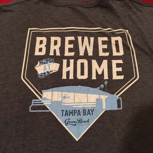 4 Seam Lager Tampa Bay Rays St. Petersburg Beer "Brewed at Home" T-Shirt New XXL 2XL