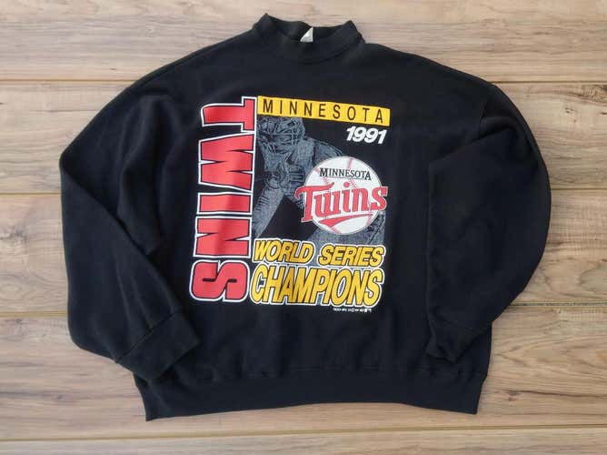 Minnesota Twins 1991 Vintage World Series Champions Sweatshirt Size Adult XXL