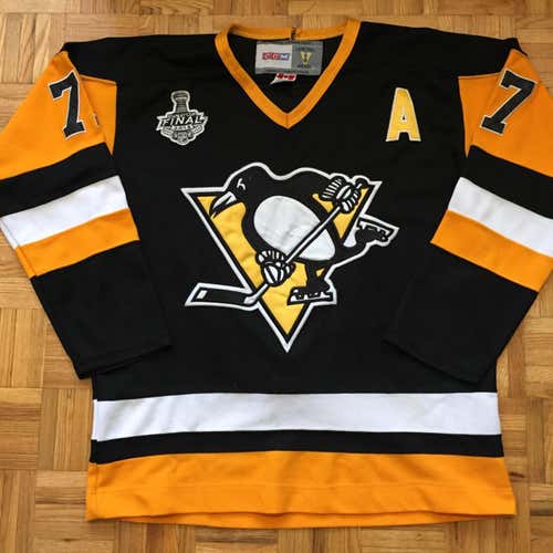 Paul Coffey Pittsburgh Penguins Throwback Size 50 Fight Strap 2016 Stanley Cup Jersey