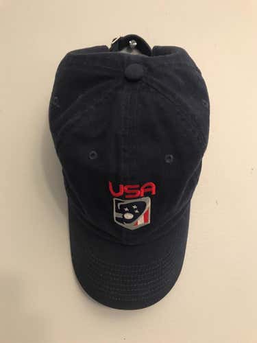 USA Mens Lacrosse Nike Strap Back Hat Used