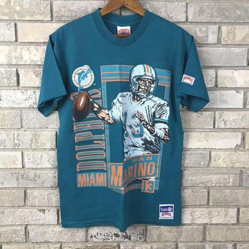 Vintage Nutmeg Mills Dan Marino Double Sided T-Shirt Men’s Size M Rare Football