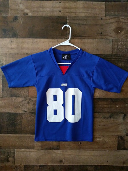 New York Giants Jersey Men Small Blue Jeremy Shockey 80 Football NFL Reebok  VTG