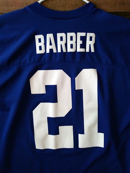 Vintage Logo 7 NFL Football NEW YORK GIANTS Super Bowl XXXV #7 Tiki Barber  Player Jersey