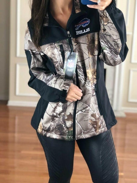 Buffalo Bills Soft Shell Full Zip Camo Realtree Jacket Women's M NFL