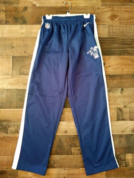 Nike Onfield Therma Fit NFL Football INDIANAPOLIS COLTS Blue White Vintage Logo Embroidered Pants