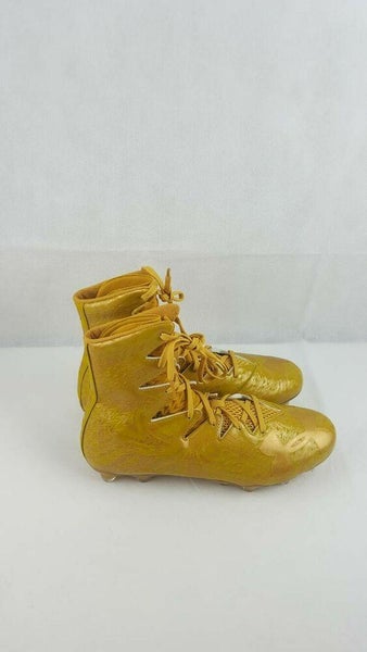 Under Armour Mens Size 14 Highlight Lux MC Football Cleats GOLD RUSH 1297953 795