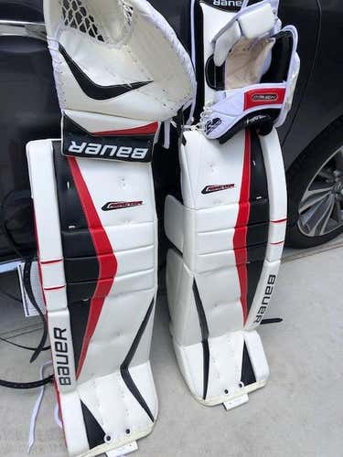 New Bauer Reactor 9000 Goalie Pads, Glove, Blocker, Regular Senior Pro Stock 35+1