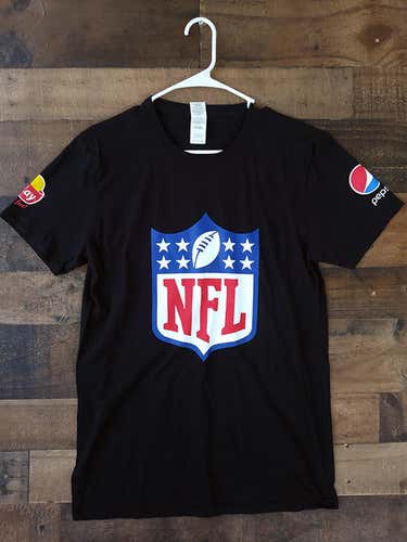 NFL Football PEPSI COLA FRITO LAY CHIPS Black Shield Logo Shirt