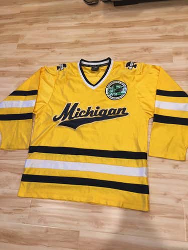 2001 Michigan Wolverines Cold War Hockey Jersey