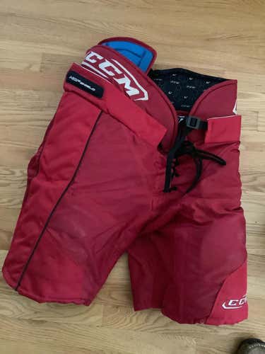 CCM Red Hockey Pants Senior Pro Stock