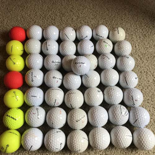 50 Used Assorted Taylor made Golf Balls. See Description